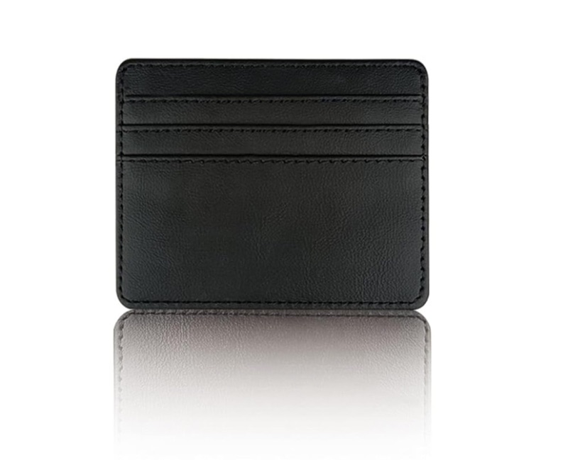 Photo 1 of Slim Minimalist Front Pocket Wallet, Credit Card Holder Card Cases with ID Window for Men Women, Black