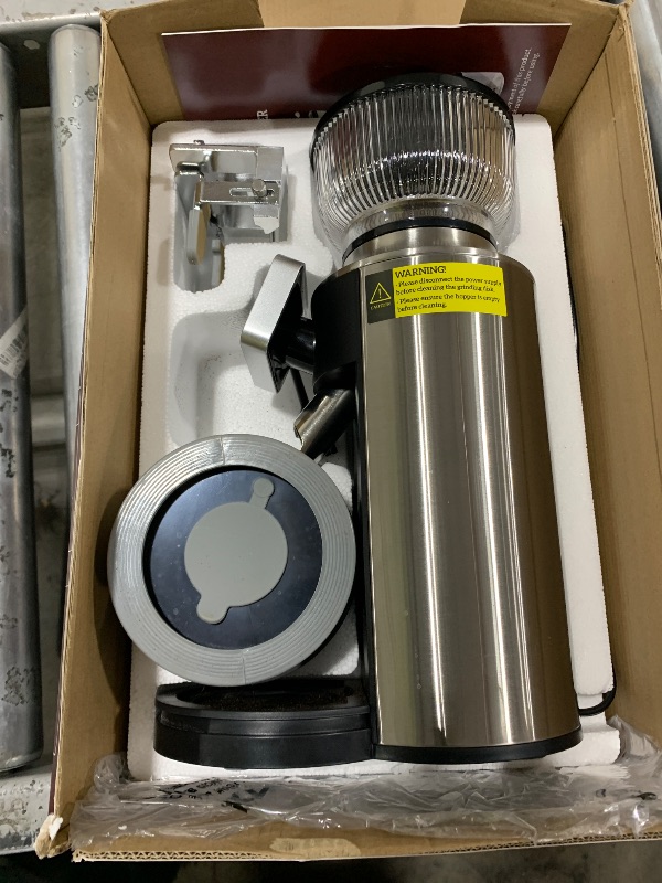 Photo 1 of Neretva Burr Coffee Grinder, 2 in 1 Professional Espresso Grinder Stainless Steel Suit 51~58mm Portafilter Coffee Bean Grinder 30 Precise Setting & Anti-Static for Espresso/French Press/Drip/Cold Brew