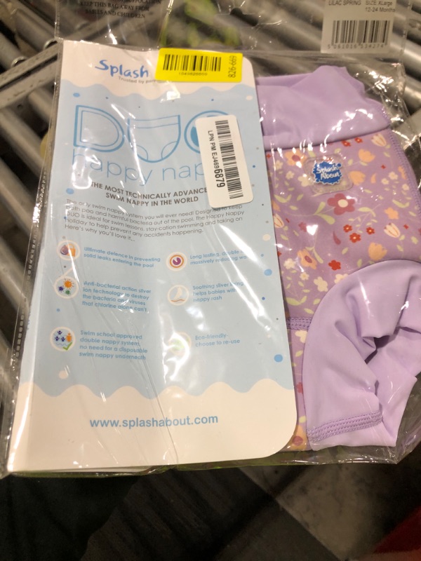 Photo 1 of Splash About Happy Nappy Duo Reusable Swim Diaper, Lilac Spring, 12-24 Months