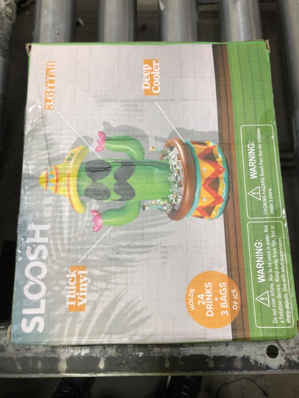 Photo 1 of JOYIN 43" Inflatable Cactus Cooler with Sombrero Hat for Fiesta, Cinco de Mayo Party Supplies, Inflatable Party Cooler, Pool Party Decoration