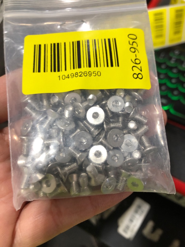 Photo 1 of M4-0.7 x 8mm Flat Head Socket Cap Screws Countersunk Bolts, Stainless Steel 18-8 (304), Bright Finish, DIN 7991, Allen Socket Drive, 100 PCS
