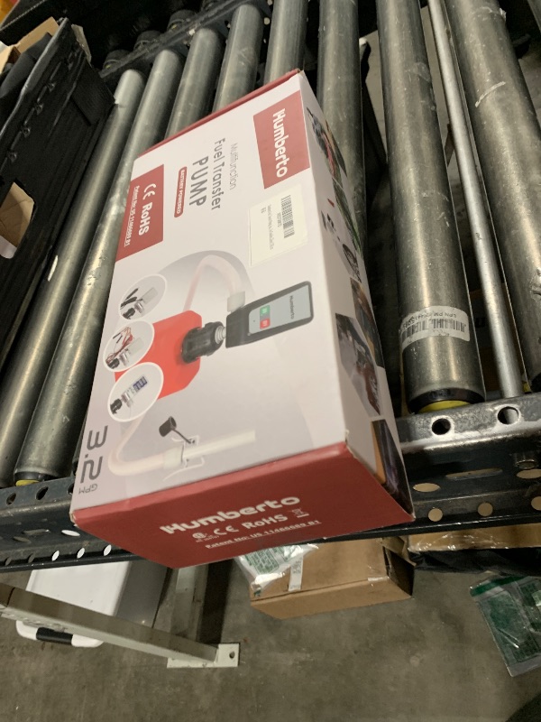 Photo 1 of Humberto Fuel Transfer Pump, Auto-Stop Gas Transfer Pump, 3.2GPM, AA Battery/12V DC 3 Power Modes, 4 Adapters for Most Gas Cans, Extra Long Hose, Portable Gas Pump for Gasoline, Diesel, Oil, etc.