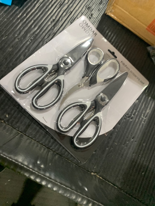 Photo 1 of OMDAR Kitchen Scissors All Purpose 3 Pack - Heavy Duty Stainless Steel Cooking Shears for Cutting Meat, Food, Fish, Poultry Multipurpose Sharp Sissors for Dishwasher Safe