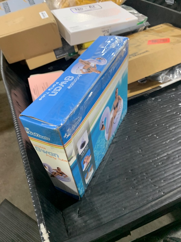 Photo 1 of GoFloats Swan Party Tube Inflatable Raft, Float In Style (for Adults and Kids)