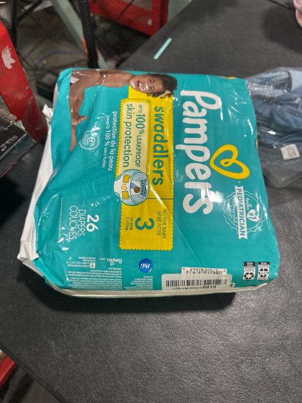 Photo 1 of Pampers Baby Diapers - Swaddlers - Size 3, 26 Count, Ultra Absorbent Disposable Infant Diaper
