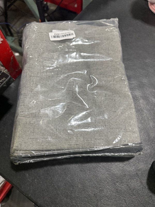 Photo 1 of H.VERSAILTEX Linen Blackout Curtains 84 Inches Long, 100% Absolutely Blackout Thermal Insulated Textured Linen Look Curtain Draperies Anti-Rust Grommet with White Liner, 2 Panels, Dove Gray