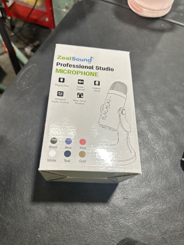 Photo 1 of ZealSound USB Microphone,Quick Mute Noise Cancel for Phone Computer PC PS5,Gaming Microphone with Gain Control,Echo Monitor Volume Adjust for Streaming Vocal Recording ASMR Podcast Video K66 White