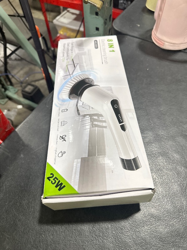 Photo 1 of Bomves Electric Spin Scrubber, Cordless Cleaning Brush Scrubber for Home, 8 Replaceable Brush Heads-90Mins Work Time, 3 Adjustable Size, 2 Speeds for Bathroom Shower Bathtub Glass Car