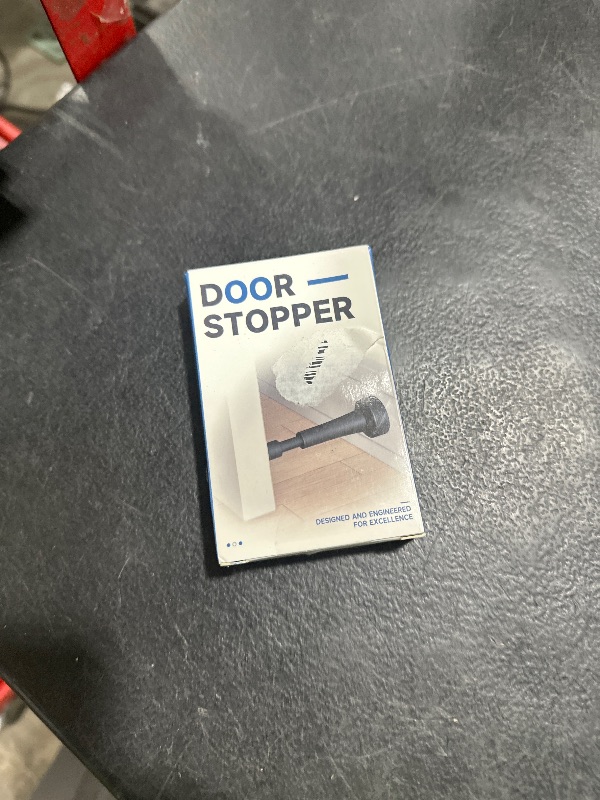 Photo 1 of Spring Door Stoppers for Wall - 4.33 Inch Door Stop for Bottom of Door, Aluminum Doorstopper with Silicone Tip, Screw & Adhesive Installation, White