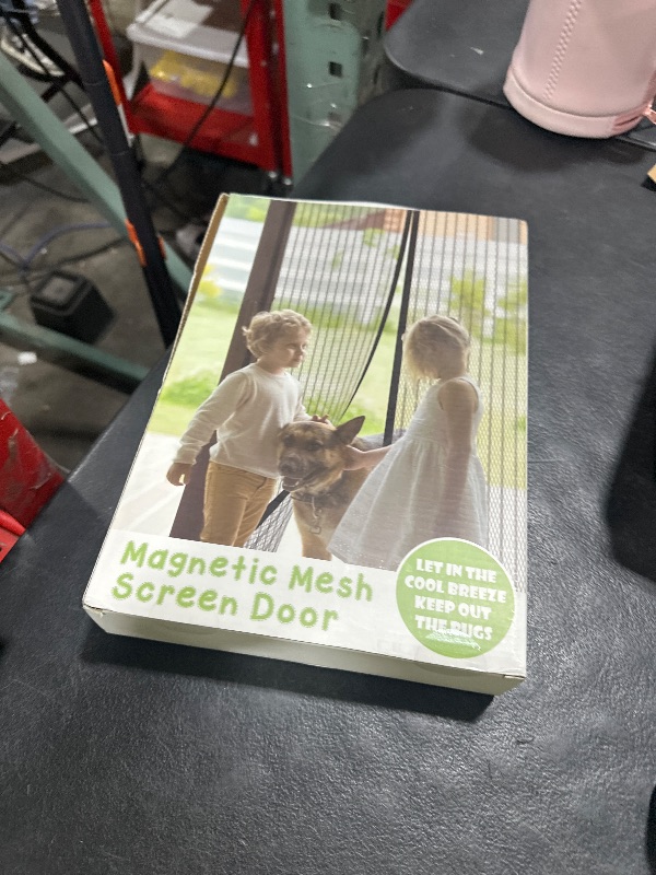Photo 1 of Magnetic Screen Door Closure Fit Door Size 38 x 82 Inch, BSHANO Mesh Door Curtain Screen Size 40"x 83" -36 Stronger Magnets,Heavy Duty,Hands Free Mesh Partition Keeps Bugs Out- Pet and Kid Friendly