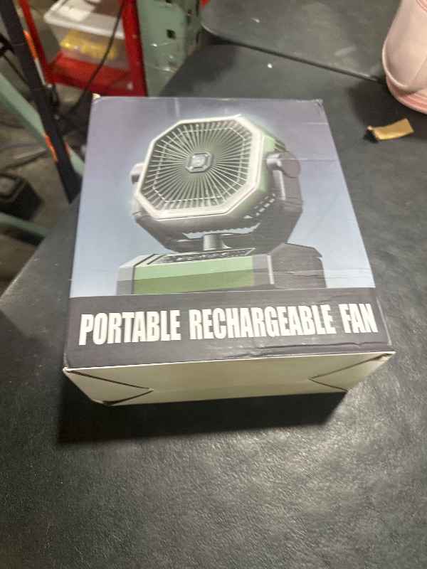 Photo 1 of Portable Fan 24000mAh Battery Powered with Remote & LED, 4 Speed Strong Airflow, Desk/Camping/Outdoor/Gym Fan for Office Travel Treadmill Camping Gear