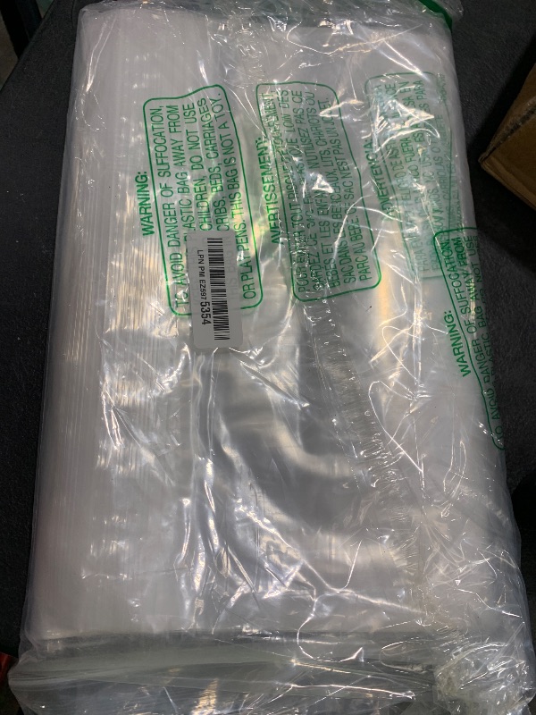 Photo 1 of GPI Pack of 100, 2 Gallon, 13" X 15" Clear Plastic Reclosable Zip Bags - Bulk 2 Mil, Large, Strong & Durable Poly Baggies with Resealable Zip Top Lock for Travel, Storage, Packaging & Shipping.