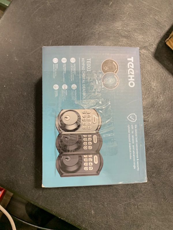 Photo 1 of TEEHO TE001 Keyless Entry Door Lock with Keypad - Smart Deadbolt Lock for Front Door with 2 Keys - Auto Lock - Easy Installation - Oil-Rubbed Bronze