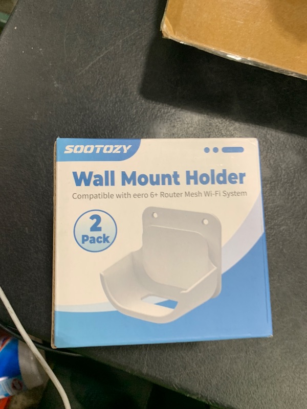 Photo 1 of 2Pack Wall Mount Holder for eero 6 Plus 6+ and eero 6 Router Mesh Wi-Fi System,Wall Mount Stand Bracket for eero 6 Plus and eero 6 tri-Band Mesh,Wall Bracket for eero 6+ Extender Router Wire Organizer