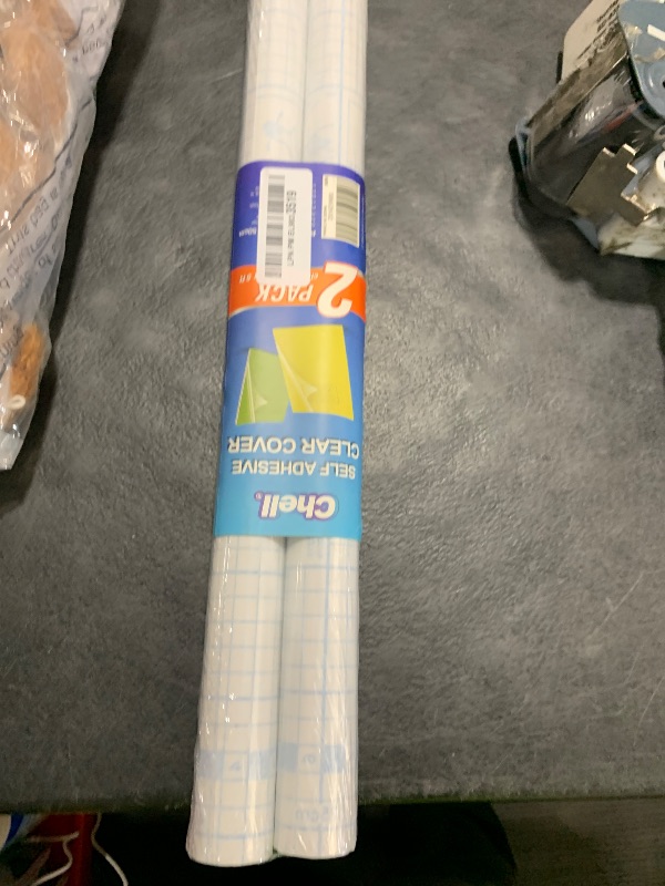 Photo 1 of Chell 2 Pack Clear Contact Paper Roll for Books, 17.5in x 5ft Clear Self Adhesive Book Cover Paper Protector