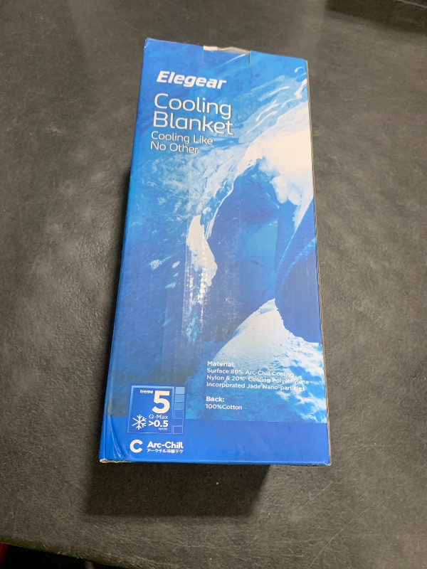 Photo 1 of Elegear Revolutionary Cooling Blanket Queen Absorbs Heat to Keep Body Cool for Night Sweats, Arc-Chill3.0 Cool Fiber Q-Max>0.5 for Hot Sleepers, Lightweight Summer Cold Blankets for Sleeping 79“ x 86”