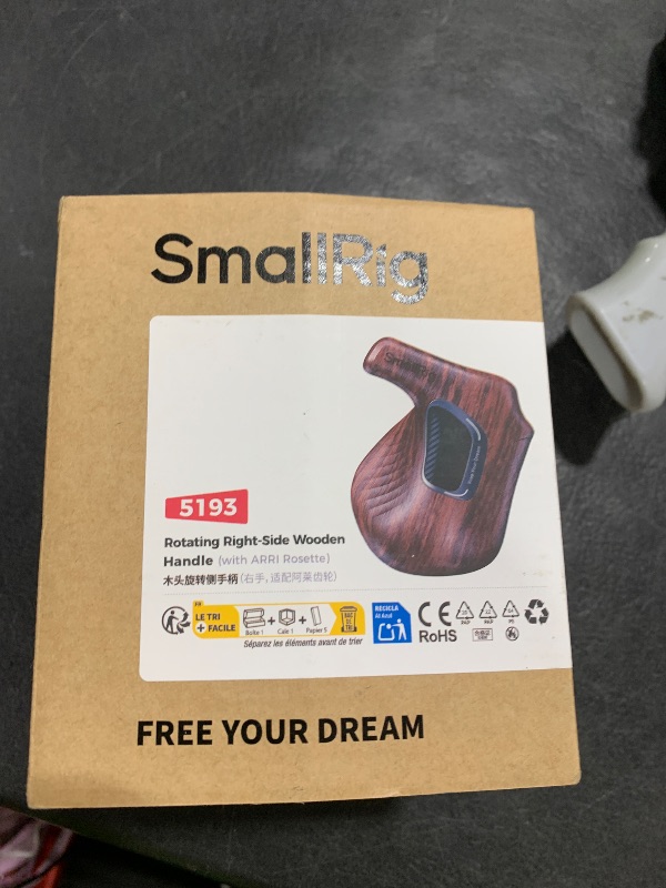Photo 1 of SmallRig Rotating Right-Side Wooden Handle for ARRI Rosette, Load Capacity to 15kg / 33lbs, Flexible Position Adjustment, Ergonomic Design & Anti-Slip Design