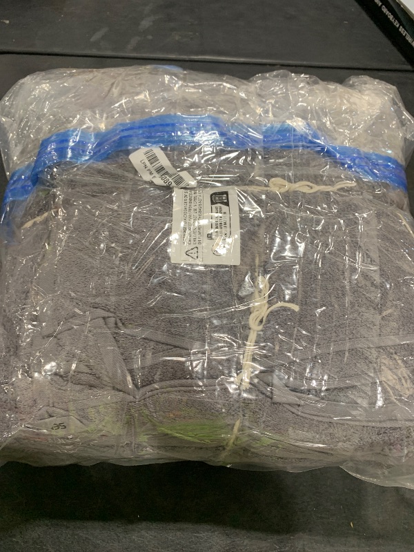 Photo 1 of SEMAXE 18-Pack Bath Towel Set Include 6 Bath Towels, 6 Hand Towels, 6 Wash Cloths, 100% Cotton Bathroom Towels with Hanging Loops and Nano-Bio Lifecycle Labels, Soft and Absorbent Towel, Grey