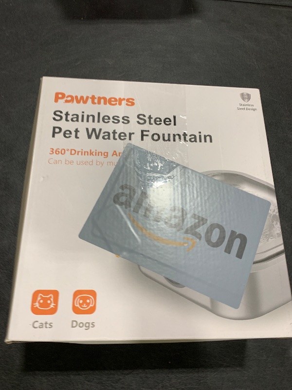 Photo 1 of Cat Water Fountain Stainless Steel, 4L/135oz Pet Fountain, Automatic Dog Drinking Dispenser with Water Level Window, Filter, Quiet Pump, Silver
