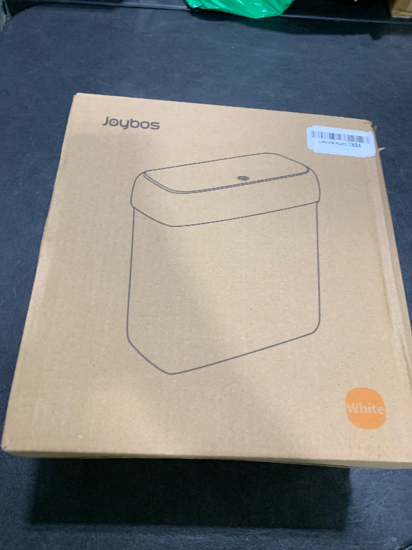 Photo 1 of funest Bathroom Small Trash Can with Lid, 13 Liter/3.4 Gallon Slim Garbage Bin with Press Top Lid, White Wastebasket for Bedroom, Office, Kitchen, RV