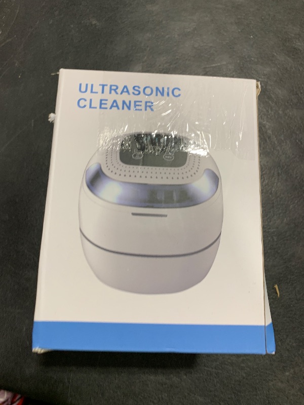 Photo 1 of W IN-Mix Ultrasonic Retainer Cleaner with Fan,180ML Denture Cleaner, 3 Modes and Digital Timer Mouth Guard Cleaner for Dentures, Mouth Guards, Braces, Toothbrush Heads, Jewelry (White)