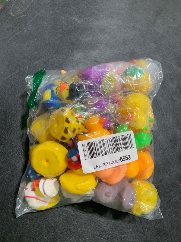 Photo 1 of JOYIN 30 Pcs Rubber Ducks, Random Assortment Ducks Bulk with Mesh Carry Bag, Mini Rubber Duckies for Baby Bath Toys, Kids Toddler Summer Pool Toys Birthday Gifts Party Favors