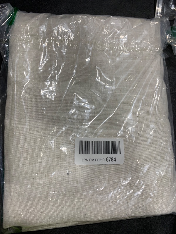 Photo 1 of KOUFALL 78 Inch Curtains 2 Panel Set,Linen Sheer Closet Curtain for Open Closet Door,Cream