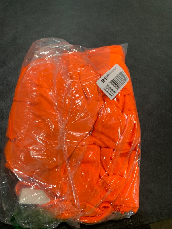 Photo 1 of A-SAFETY Long Sleeve Hi-Vis Safety T-Shirt with Sun Protection, Lightweight Work Shirts 3 Pack,Orange 5XL