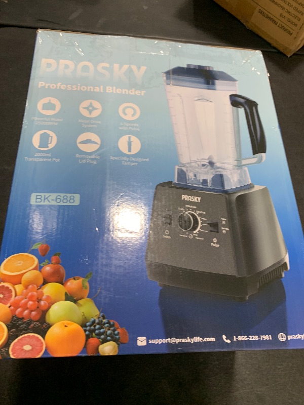 Photo 1 of Professional Blender,Smoothies Blenders, PRASKY Max.2400Watts/1000Watts Blender and Grinder Combo 25000RPM Powerful Kitchen 68oz BPA Free 2 Containers Countertop Blenders Ice Crushing, Juice