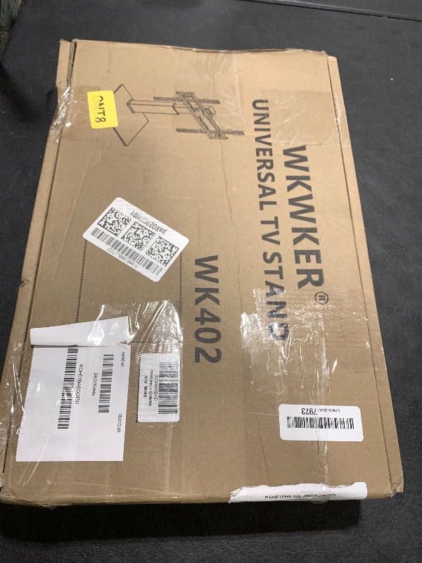 Photo 1 of WKWKER Universal Table Top TV Stand for 27-60 inch LED LCD TV Universal TV Stand with 30 Degree Stand Swivel Mount with Tempered Glass Base Max VESA 400x400mm