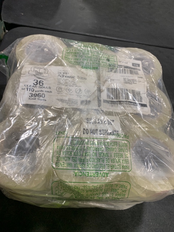 Photo 1 of LOGANPACK Heavy Duty Packing Tape 36 Rolls, Total 3960Y, Clear, 2 mil, 1.88 inch x 110 Yards, Ultra Strong for Shipping Packaging Moving Sealing, Thicker Clear Packing Tape