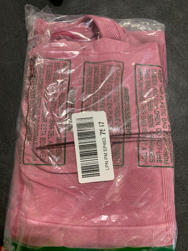Photo 1 of SALSPOR 3 Piece Workout Sets for Women Butt Lifting Leggings with High Impact Sports Bra Gym Shorts(3DWX-Washed Rose-M)