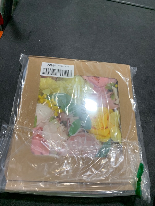 Photo 1 of Serwalin Artificial Flowers,Pink Yellow Silk Fake Flowers Box for DIY Wedding Bridal Bouquet, Wedding Cake Flowers for Table Centerpieces Birthday Party Bridal Shower Home Decorations