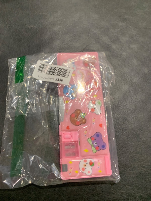 Photo 1 of LilyBeauty Pop Up Multifunction Pencil Case for Girls and Boys, Cute Cartoon Pen Box Organizer Stationery with Sharpener, Schedule, School Supplies, Best Birthday Gifts for Kids?Pink-Bear?