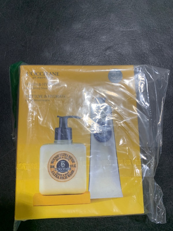 Photo 1 of L'OCCITANE Wash & Hydrate: 2-Piece Hands & Body Care Set, Includes Shea Hand Cream and Shea Ultra Rich Wash