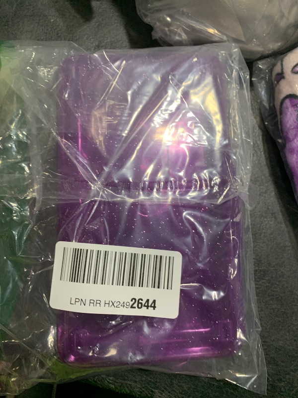 Photo 1 of Enday Plastic Pencil Box with Snap Closure Lids Purple, Small Utility Storage Crayon School and Office Supplies Case Organizer, Also Available in Glitter Pink, Green, Blue, Red and Grey, 1 Pc