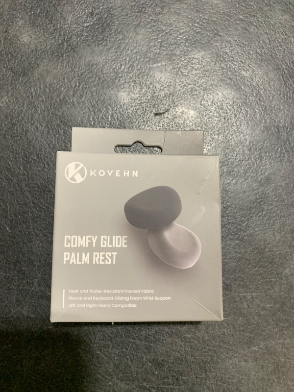 Photo 1 of KOVEHN Comfy Glide Palm/Wrist Rest - Smooth Gliding Left and Right-Handed Ergonomic Memory Foam Wrist Support for Mouse or Keyboard - Anti-Fatigue - Stress and Pain Relief for Carpal Tunnel (Ash Grey)