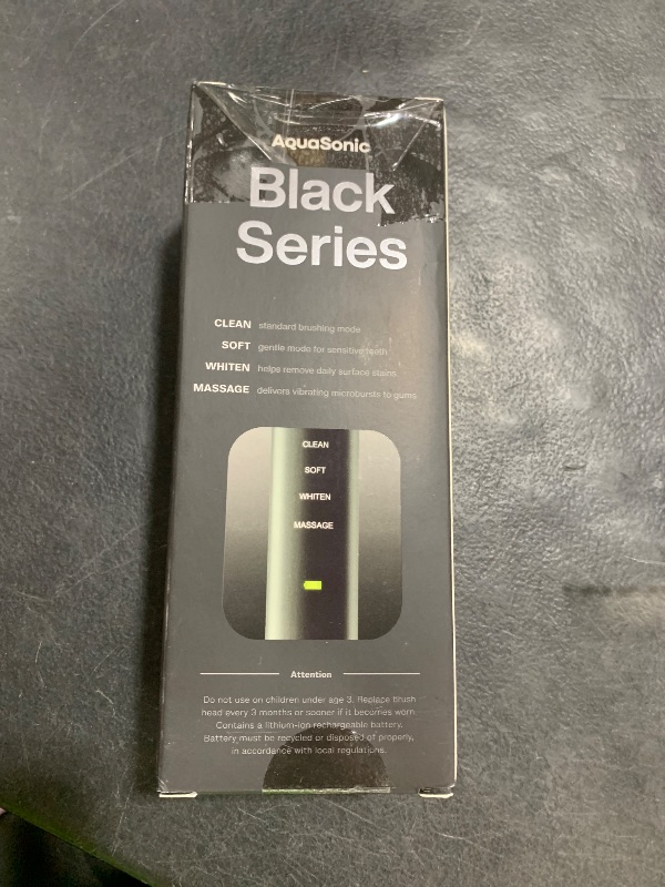 Photo 1 of Aquasonic Black Series Ultra Whitening Toothbrush – ADA Accepted Electric Toothbrush- 8 Brush Heads & Travel Case – 40,000 VPM Electric Motor & Wireless Charging - 4 Modes w Smart Timer