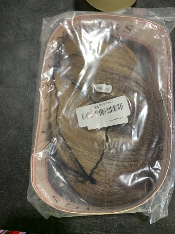 Photo 1 of FAVE Full Lace Futura 14 Inch Blonde Hair Toppers for Women Synthetic Hair Pieces Swiss Base with 3 Clips