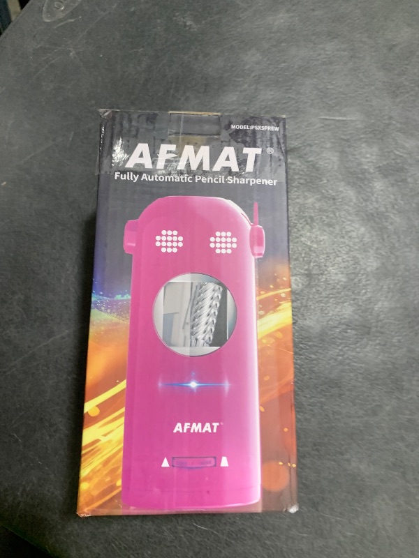 Photo 1 of AFMAT Electric Pencil Sharpener Fully Automatic, Robot Pencil Sharpener for 7-11.5mm Pencils, Rechargeable Hands-Free Sharpener for Home, Office, Classroom, Battery Operated