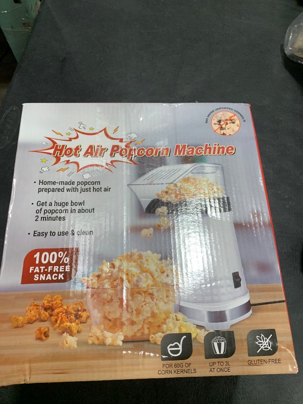 Photo 1 of Air Popper Popcorn Maker, 1200W Fast Making Electric Popcorn Machine with Measuring Cup and On/Off Switch, BPA Free, Oil-Free, ETL Certified 90% High Popping Rate Popcorn Popper for Home, Party, Movie