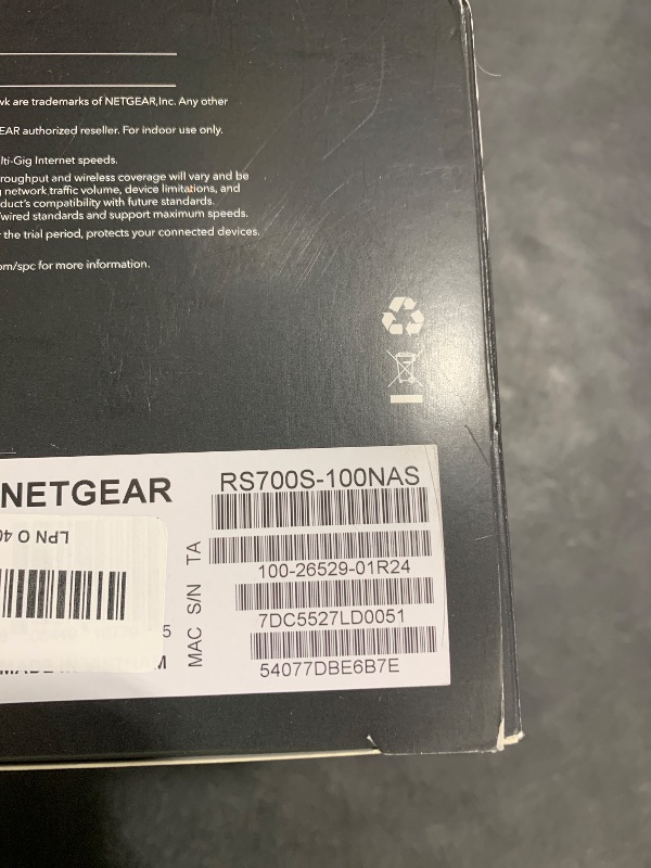 Photo 1 of NETGEAR Nighthawk Tri-Band WiFi 7 Router (RS700S) - Security Features, BE19000 Wireless Speed (up to 19 Gbps) – 10 Gig Internet Port - Covers up to 3,500 sq. ft. – 1-Year Armor & Free Expert Help
