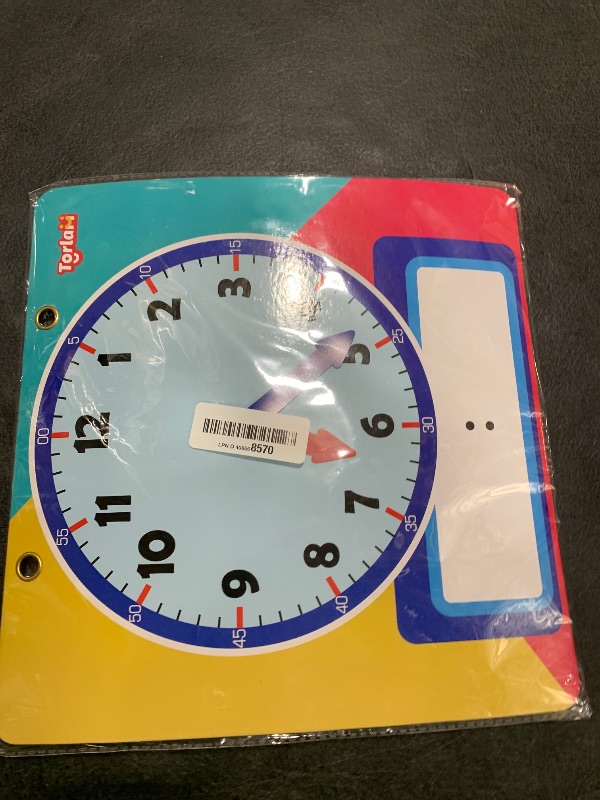 Photo 1 of Magnetic Writable Dry Erase Learning Clock | Clock for Kids Learning to Tell Time | Large 12" Demonstration Teaching Time Practice Clock with Dry Erase Writing Surface | Pen Included | (Rainbow)