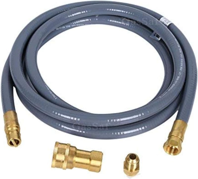 Photo 1 of GasSaf 10 FT 3/4 in ID Natural Gas Hose With Quick Connect Fitting, Conversion Kit for Gas Grill, Generator, Patio Heater and More - CSA Certified
