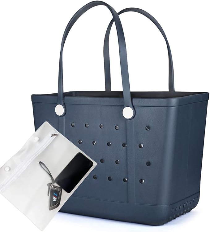 Photo 1 of Rubber Beach Bag Waterproof Washable Tip-Proof Durable Tote Bag for Beach Boat Pool and Sports X Large Rubber Tote