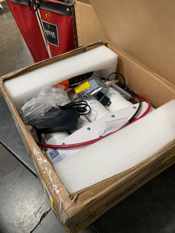 Photo 1 of iSpring RO5004F Reverse Osmosis Water Filter with UV, 500 GPD RO System Under Sink, 2:1 Pure to Drain, Tankless RO Water Filtration System with Boost Pump, Filter Life Monitor, Reduces PFAS, TDS, Lead