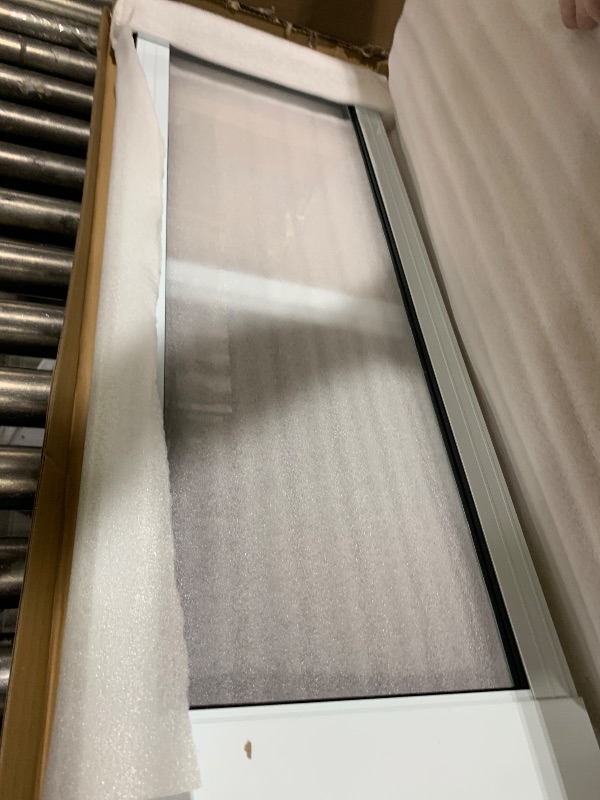 Photo 1 of NIAOMAOGOU Dog Door for Sliding Glass Door, Adjustable Height 75 3/5" to 80", Width 13 3/5", Aluminum Frame Sliding Door Dog Door Insert, No-Cut and Easy to Install Doggy Door(Large,White)
