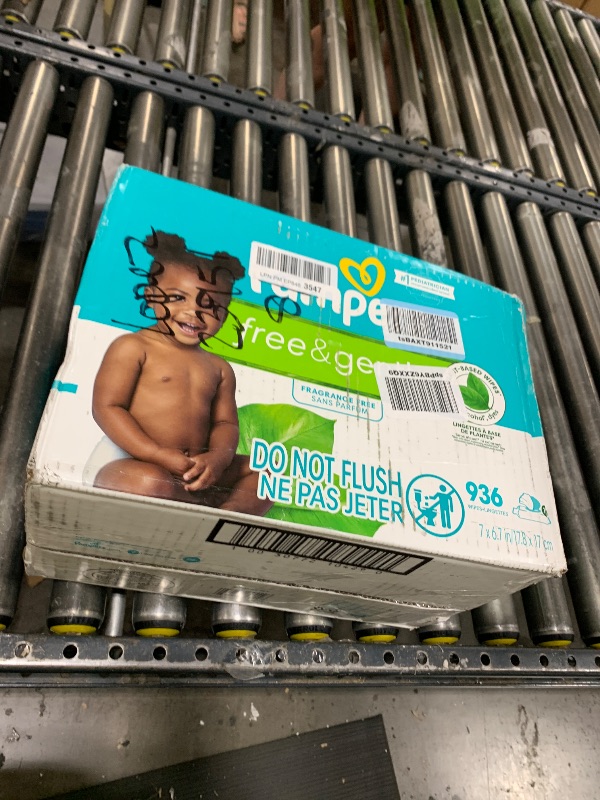 Photo 1 of Pampers Baby Wipes, Free & Gentle, Hypoallergenic and Unscented Wipe, 100% Plant Based, Plastic-Free for Babies, 936 Total (12 Flip-Top Packs)
