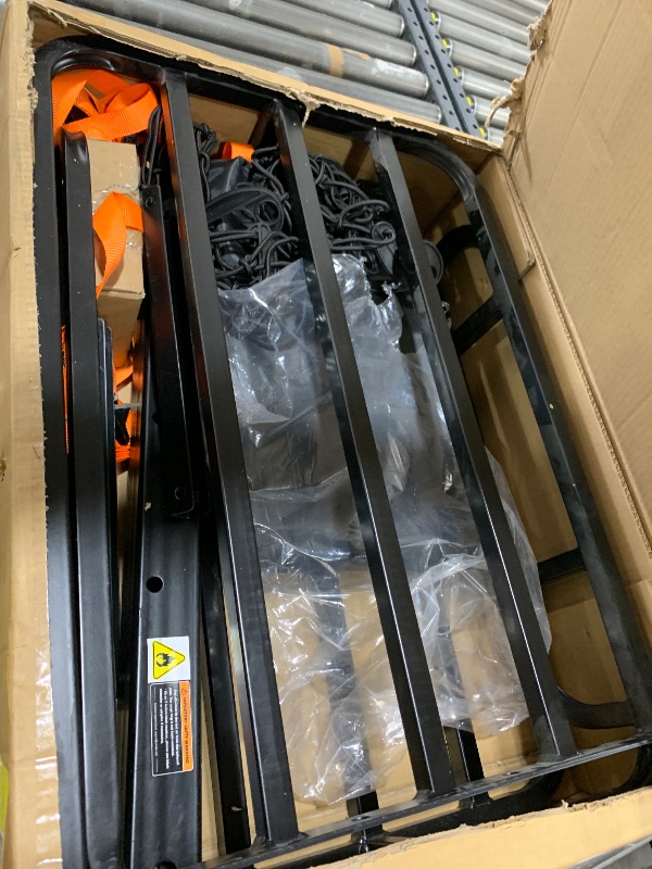 Photo 1 of MeeFar Hitch Mount Cargo Carrier Basket 53" x19" x 5"+Waterproof Cargo Bag (51" x17"x 18"), Hauling Weight Capacity of 500 Lbs fit on 2 Inch Receiver with Hitch Stabilizer,Net and Straps