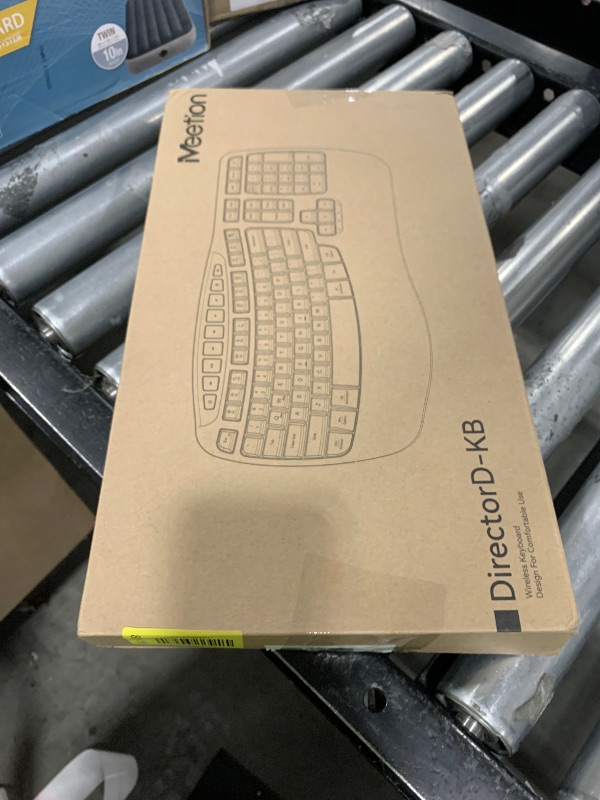Photo 1 of MEETION Wireless Ergonomic Keyboard, Wave Keys Wrist Rest Natural Typing Keyboard, 2.4G Cordless USB A and USB C Adapter, Wireless Computer Keyboard Compatible with Windows/Mac/PC/Laptop, Black